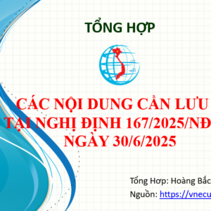 2025 các điểm cần lưu ý về TTHQ theo NĐ 167/2025/NĐ-CP